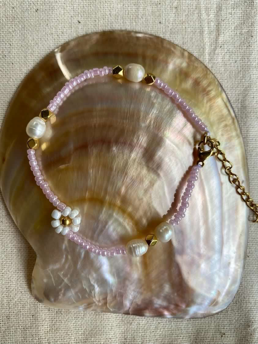 Lea bracelet blue/peach/mint/pink