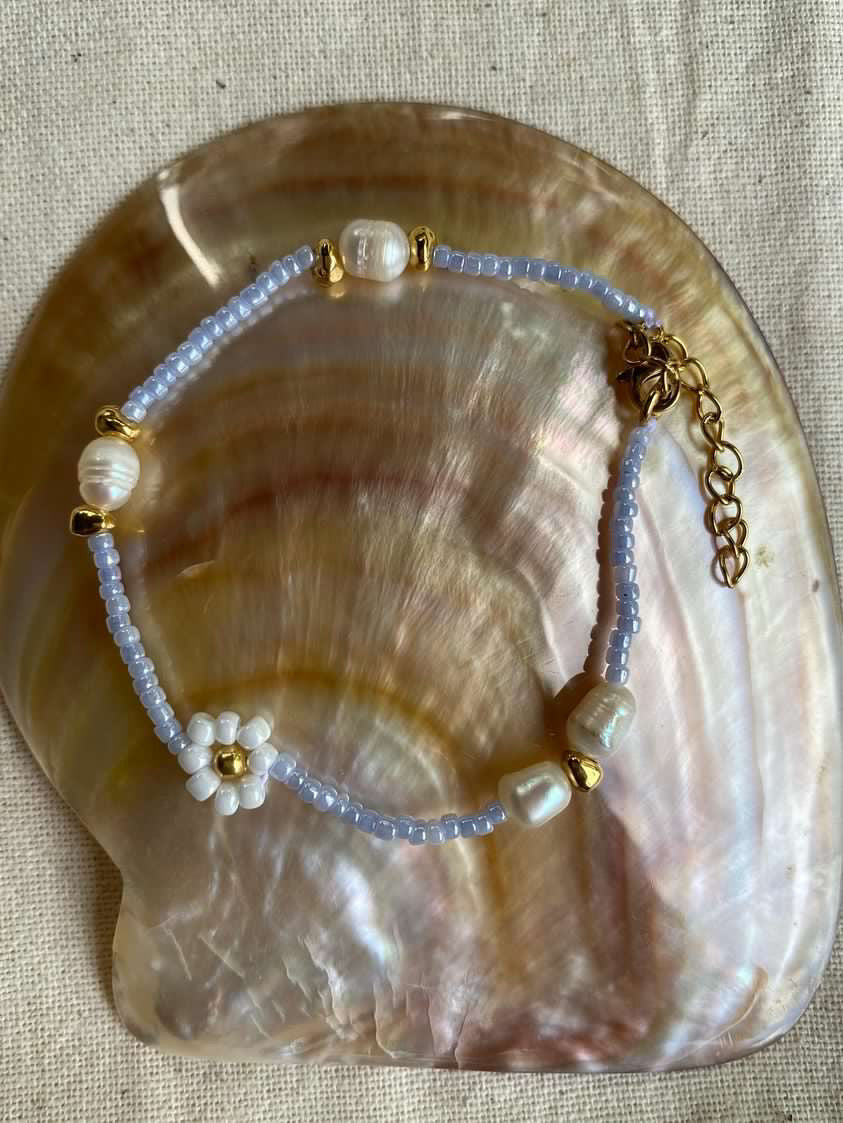Lea bracelet blue/peach/mint/pink
