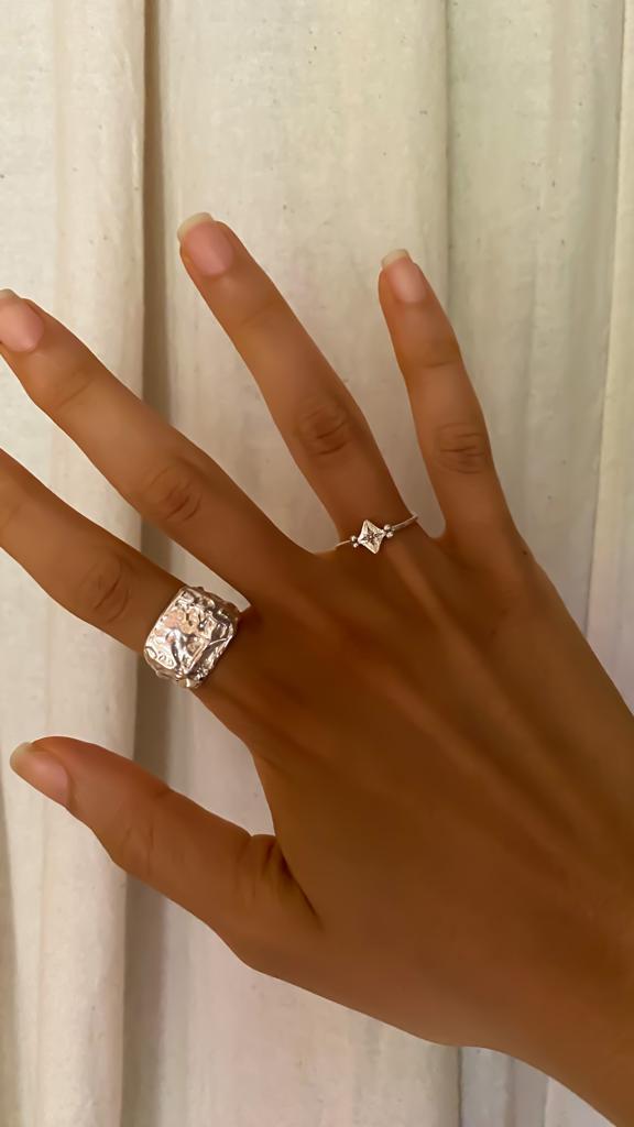 Raw carved ring