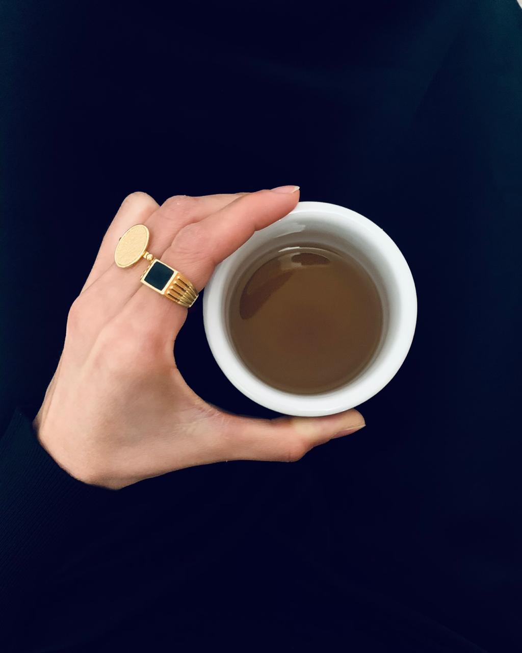 Oval-shaped ring