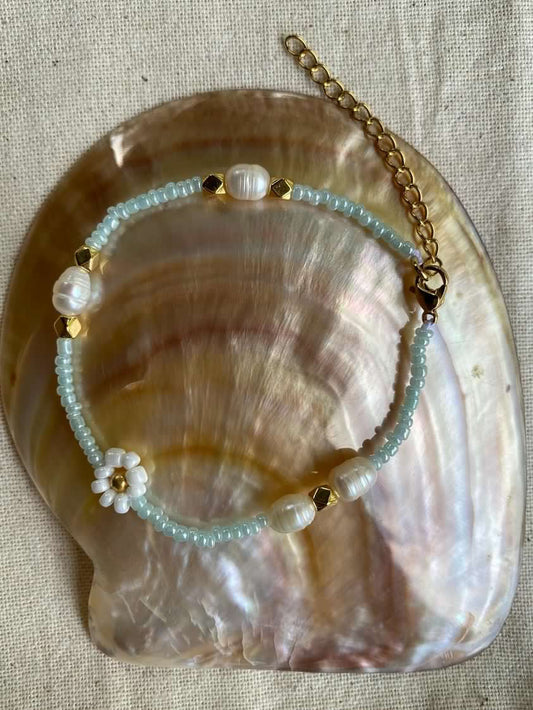 Lea bracelet blue/peach/mint/pink